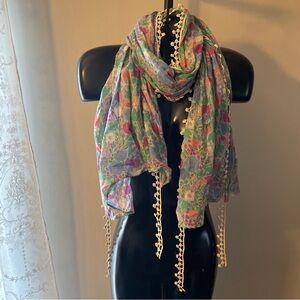Matilda Jane multicolored floral fashion scarf